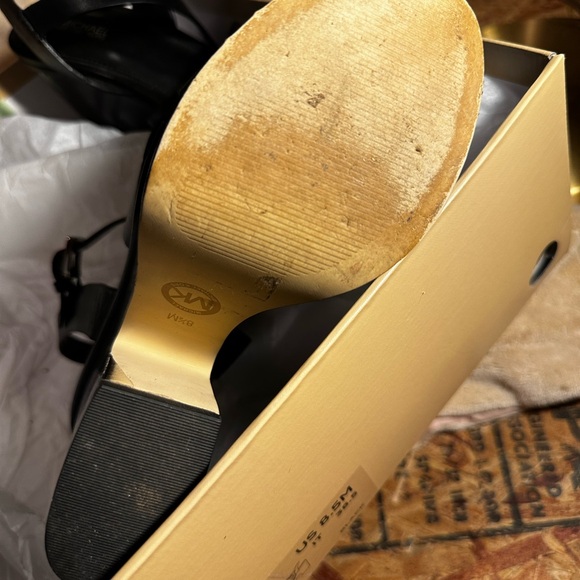 Michael Kors Black Divia Wedge Leather shoe, in a size 8.5. - Picture 8 of 9